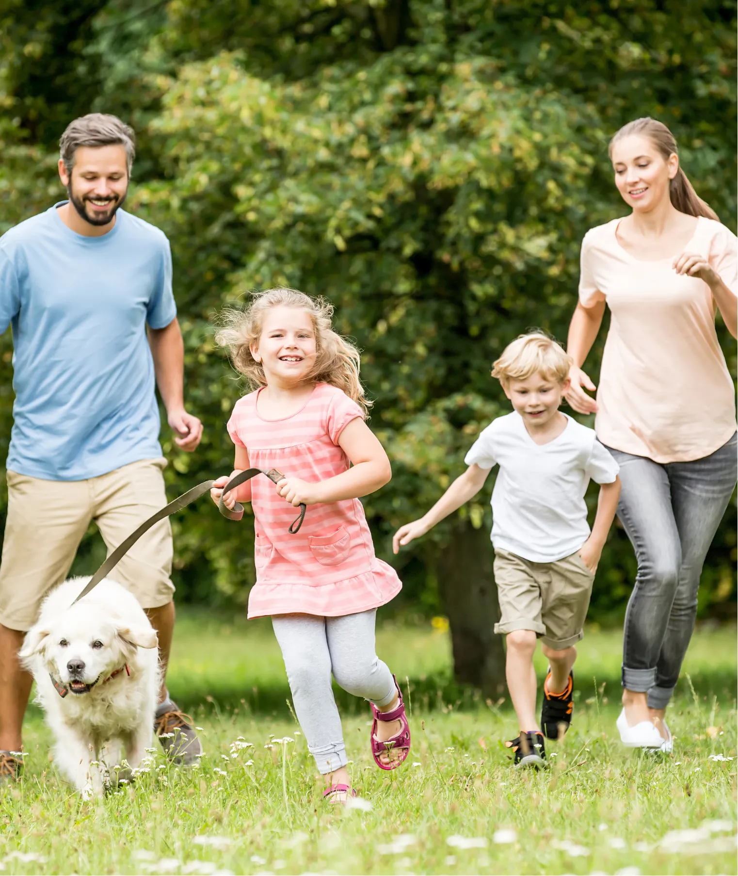Family with Dog