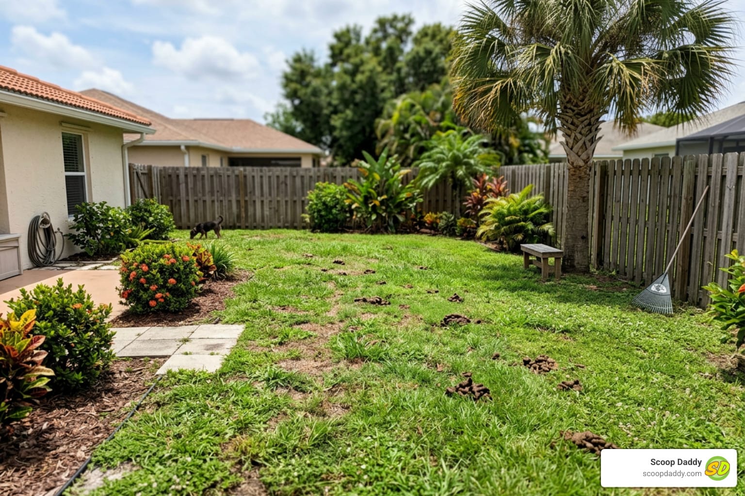 Fort Myers yard with dog waste